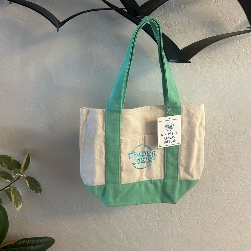 NWT Trader Joes Mint Mini Tote